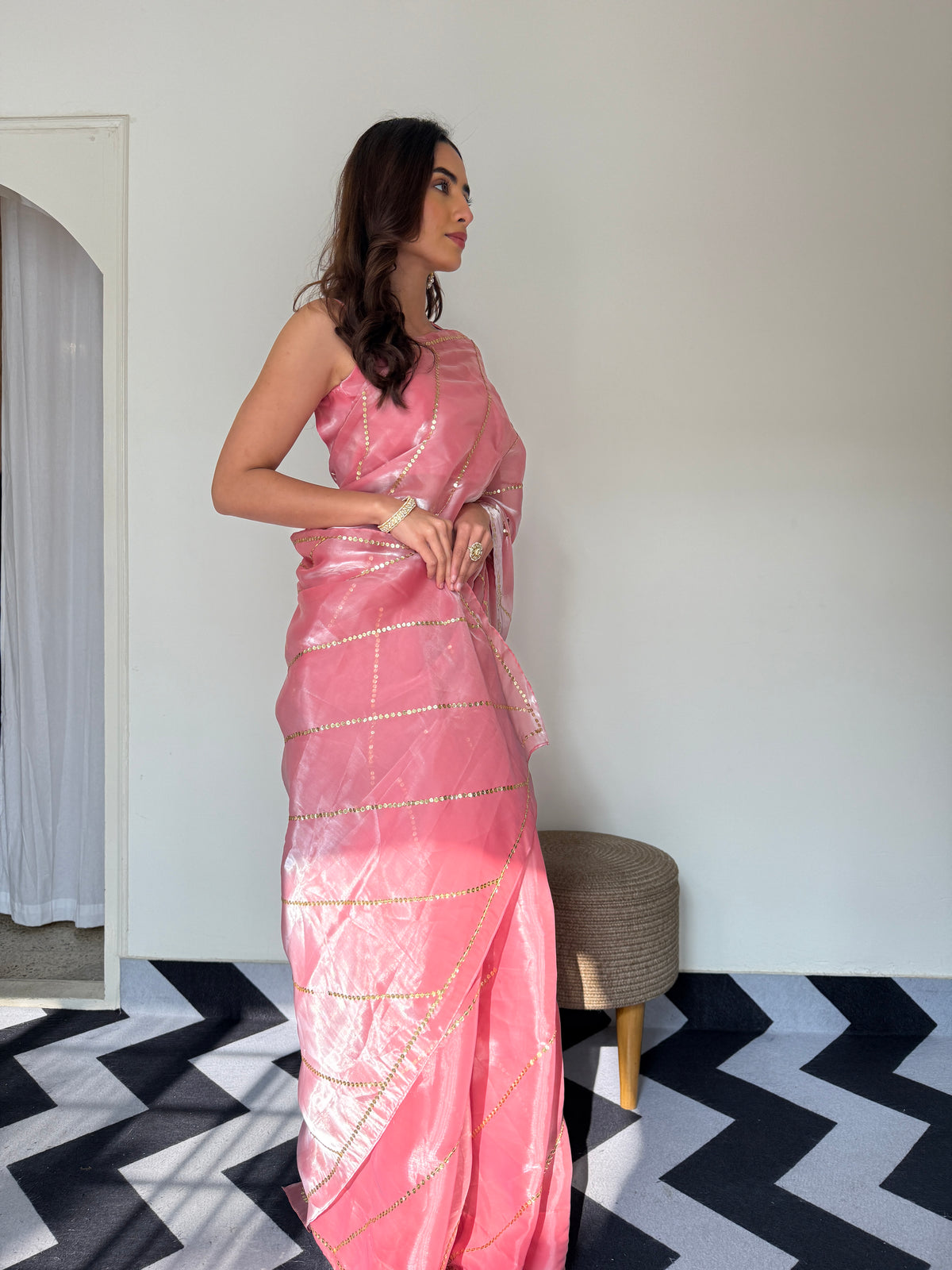 Rose Quartz Saree
