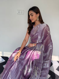 Purple Mirage Saree