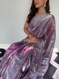 Purple Mirage Saree