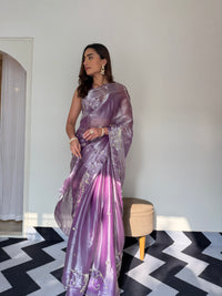 Purple Mirage Saree