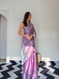 Purple Mirage Saree
