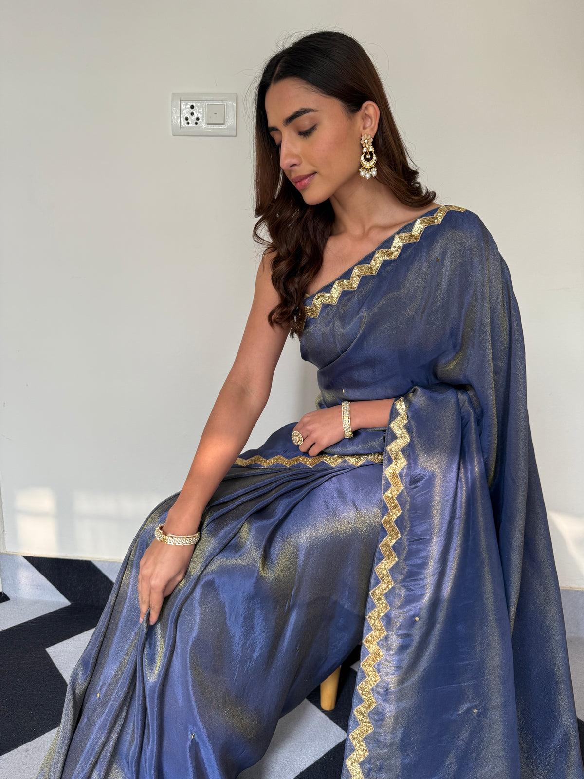 Sapphire Blue Saree