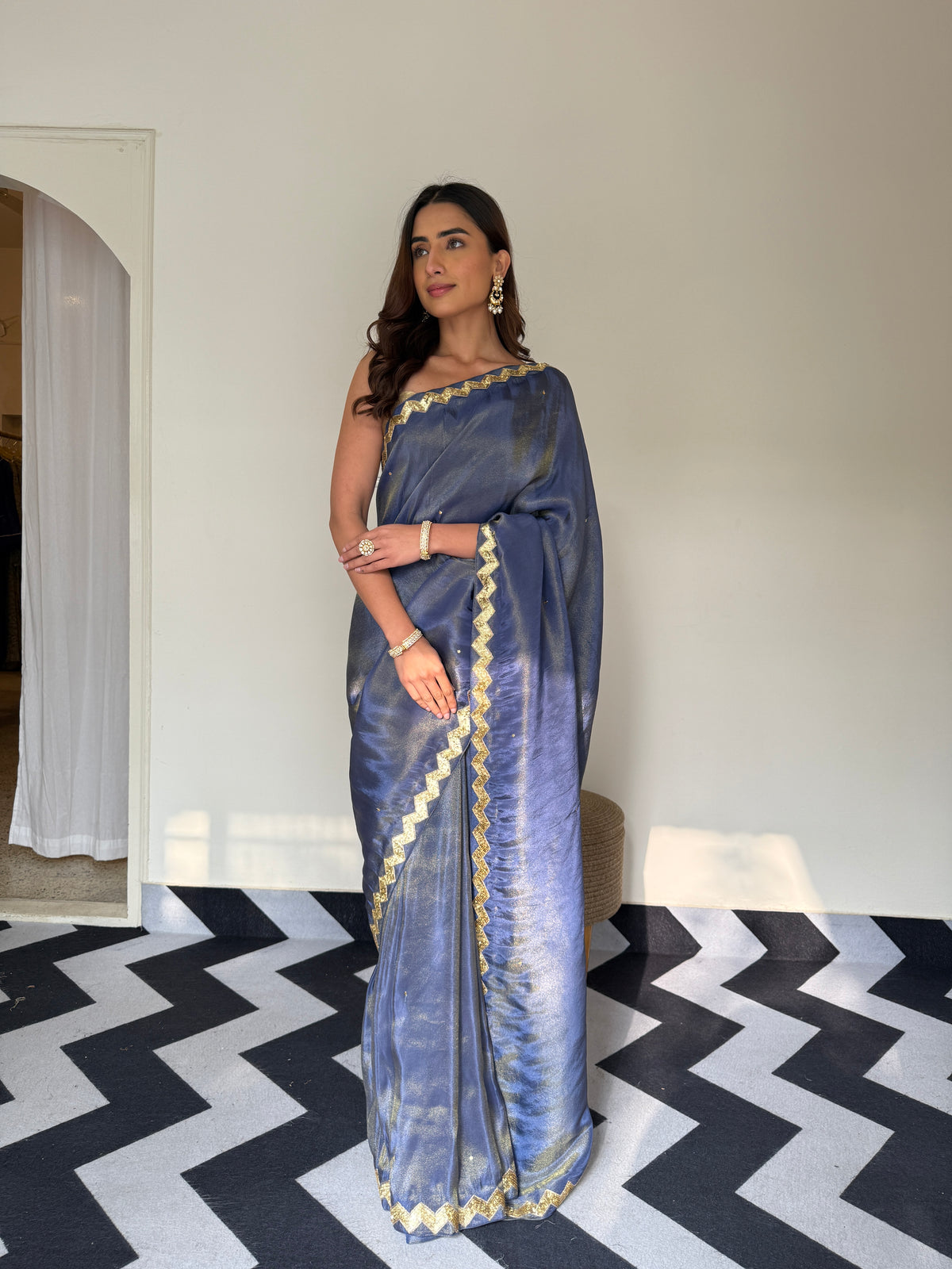 Sapphire Blue Saree