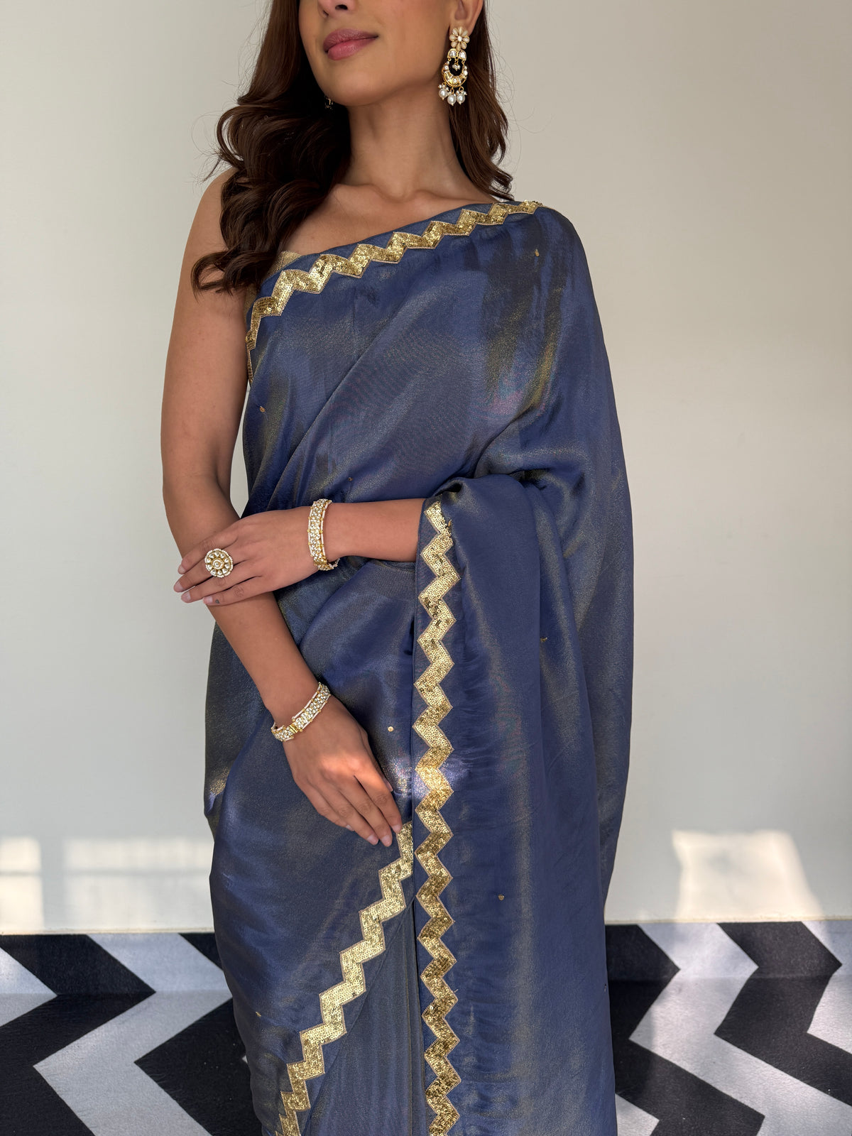 Sapphire Blue Saree