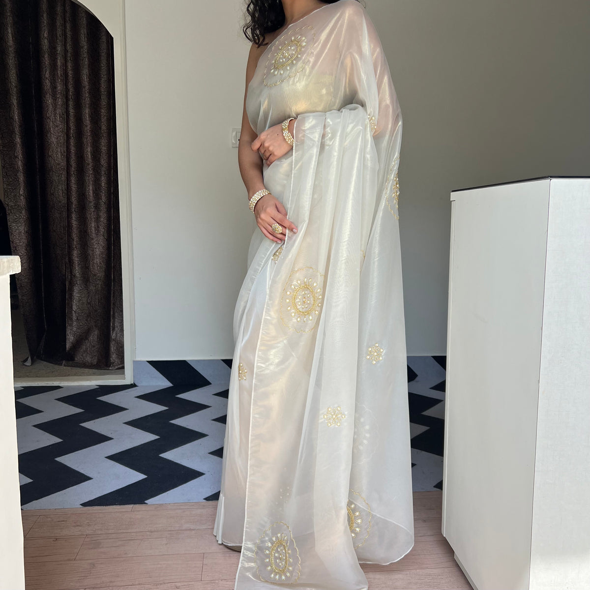 Pearl Perfection Saree