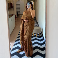 Coffee Caramel Tissue Saree