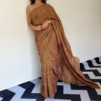 Coffee Caramel Tissue Saree