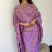 Starry Violet Tissue Saree