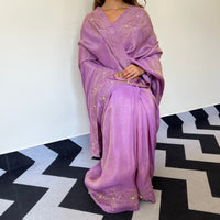 Starry Violet Tissue Saree