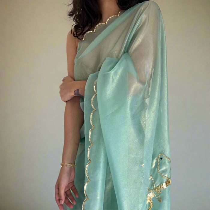 Sage Green Saree