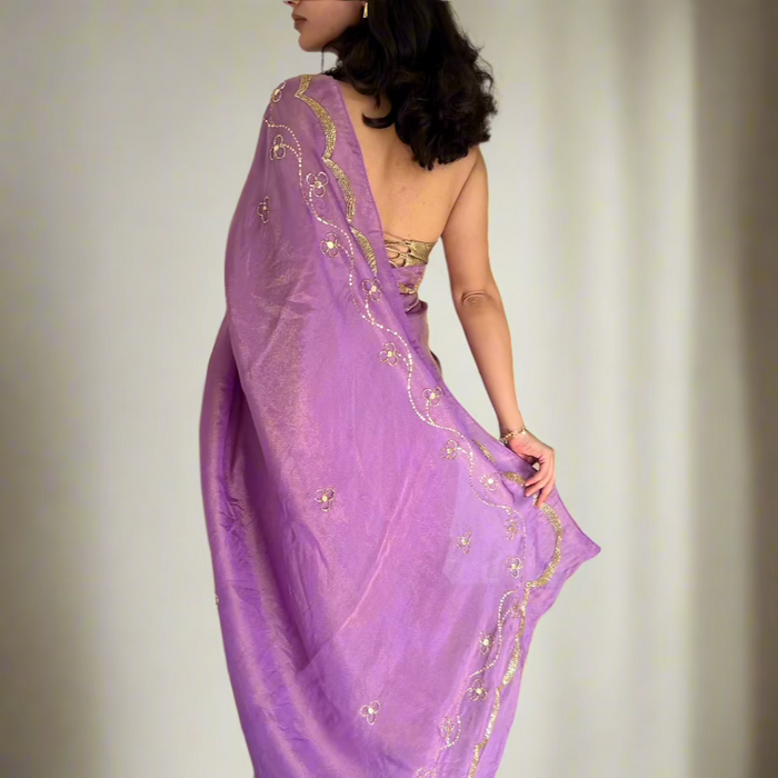 Purple Paradise Tissue Saree