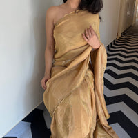 Melon Mist Tissue Saree