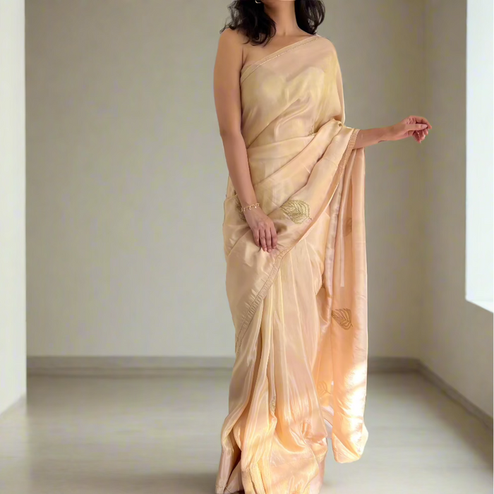 Sunset Glow Tissue Saree