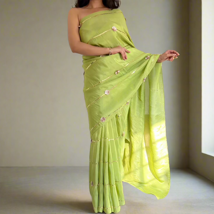 Mossy Charm Tissue Saree