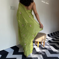 Mossy Charm Tissue Saree