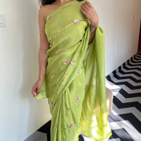 Mossy Charm Tissue Saree