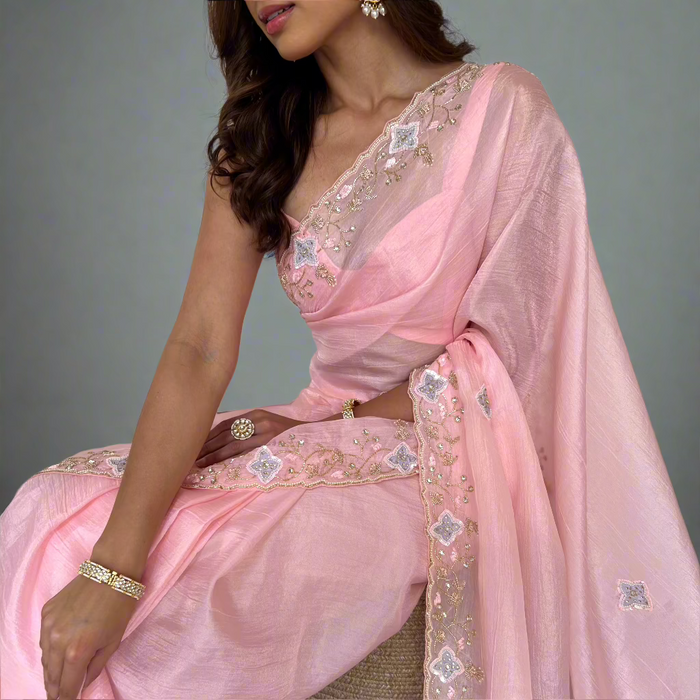 Soft Rose Saree