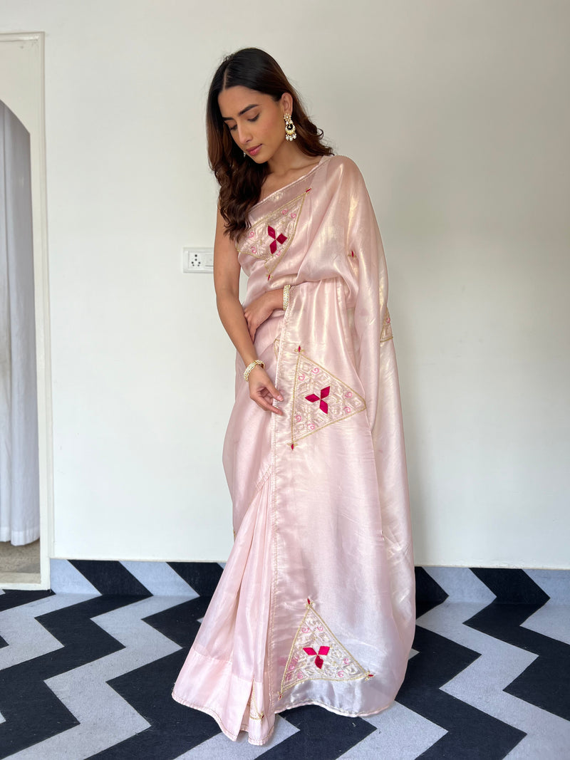 Rosette Charm Tissue Saree