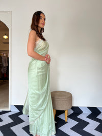 Pastel Pista Saree