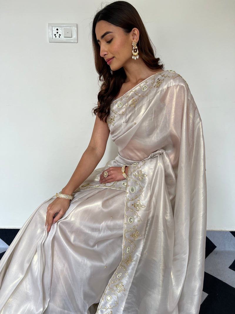 Ethereal White Saree