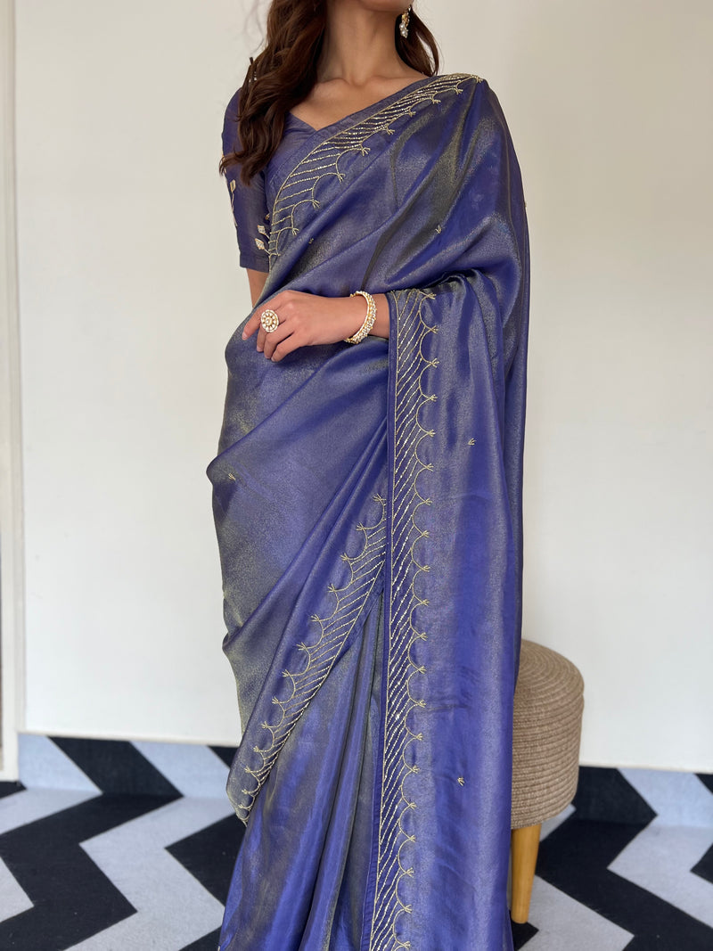 Blue Wave Saree