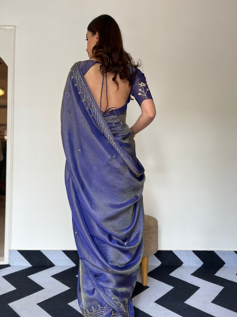 Blue Wave Saree