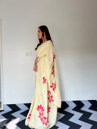 Ivory Glow Handpainted Saree