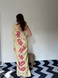 Ivory Glow Handpainted Saree