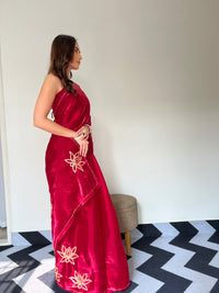 Fiery Rouge Saree