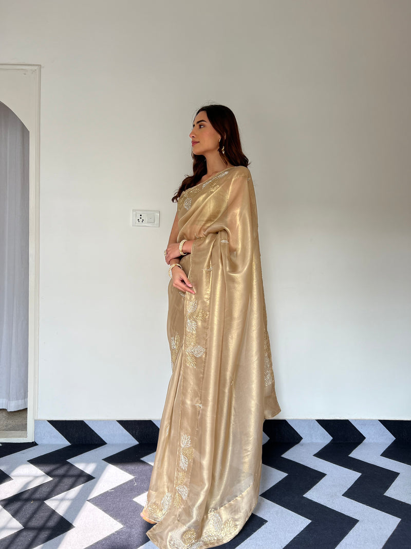 Golden Aura Saree