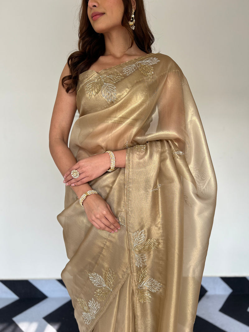 Golden Aura Saree
