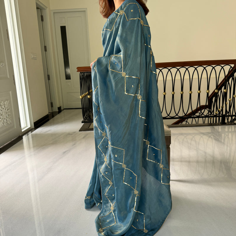 Blue Silk Saree