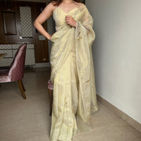 Golden Tissue Saree