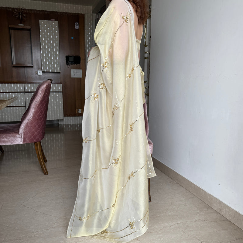 Golden Tissue Saree