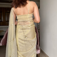 Golden Tissue Saree