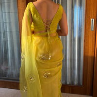 Sunny Lime Silk Organza
