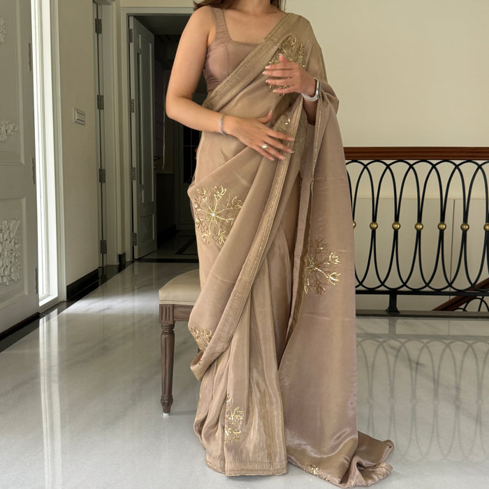 Dusky Dream Tissue Saree