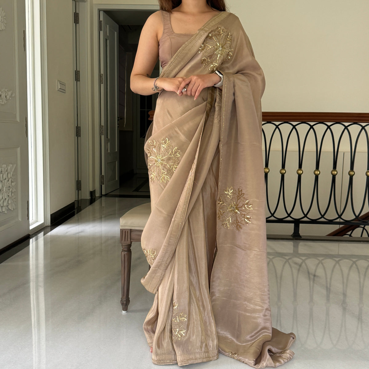 Dusky Dream Tissue Saree