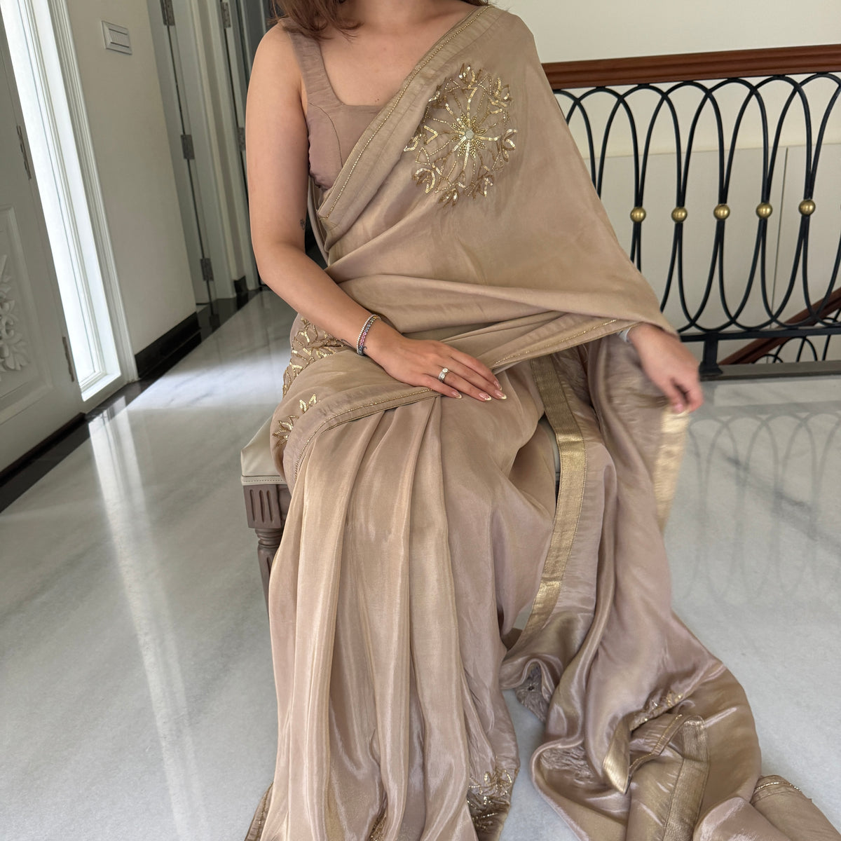 Dusky Dream Tissue Saree