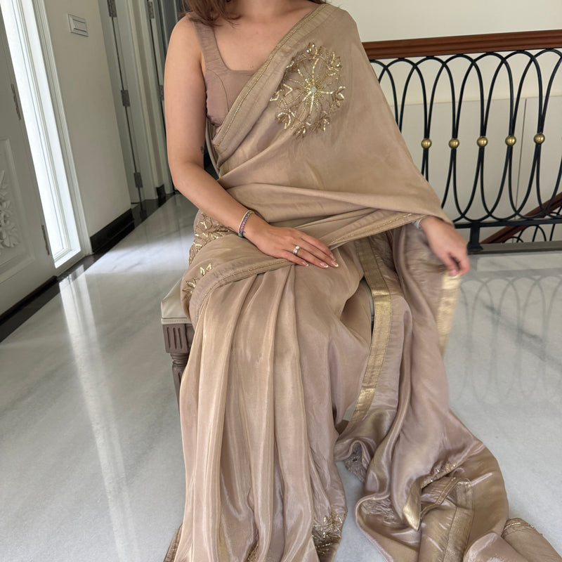 Dusky Dream Tissue Saree