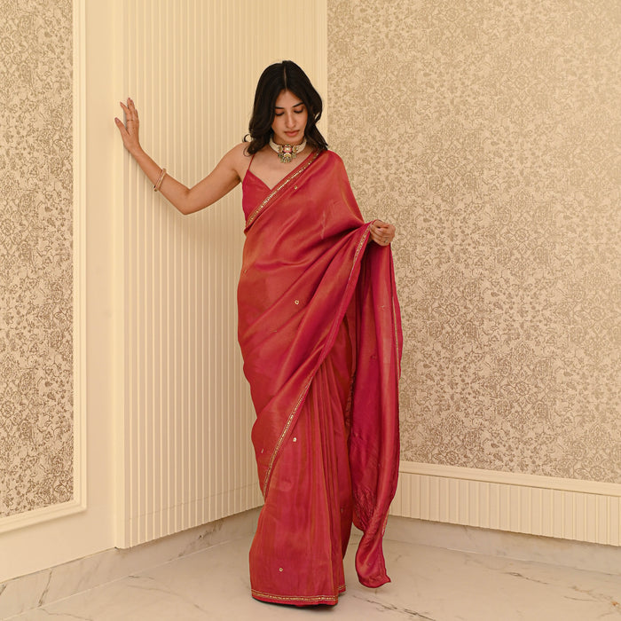 Azure Tissue Saree