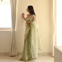 Golden Glitter Drapes Saree