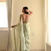 Golden Glitter Drapes Saree